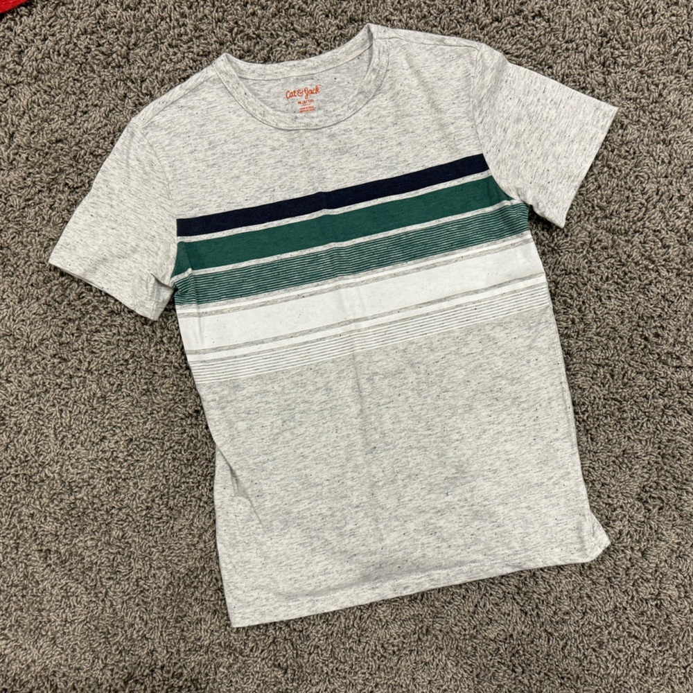 Bundle of 3 Cat & Jack boys striped tshirts, size Medium 10-12 - Picture 2 of 8
